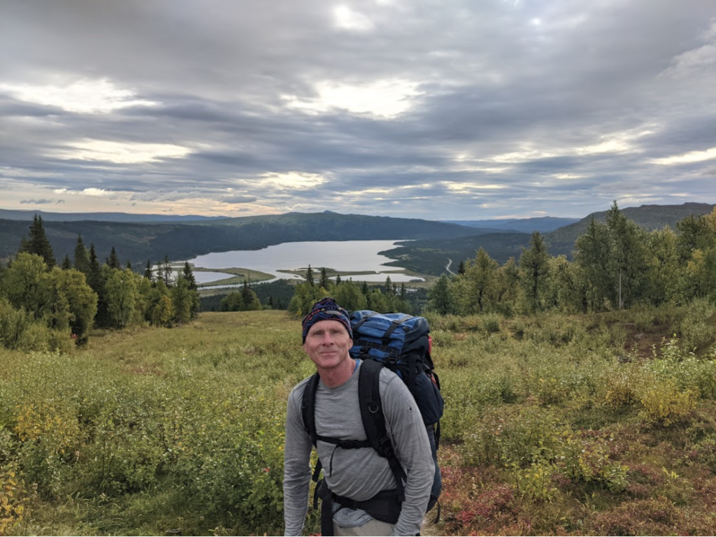 The author on the first day of his trek — Photo courtesy of Charlotte Gore